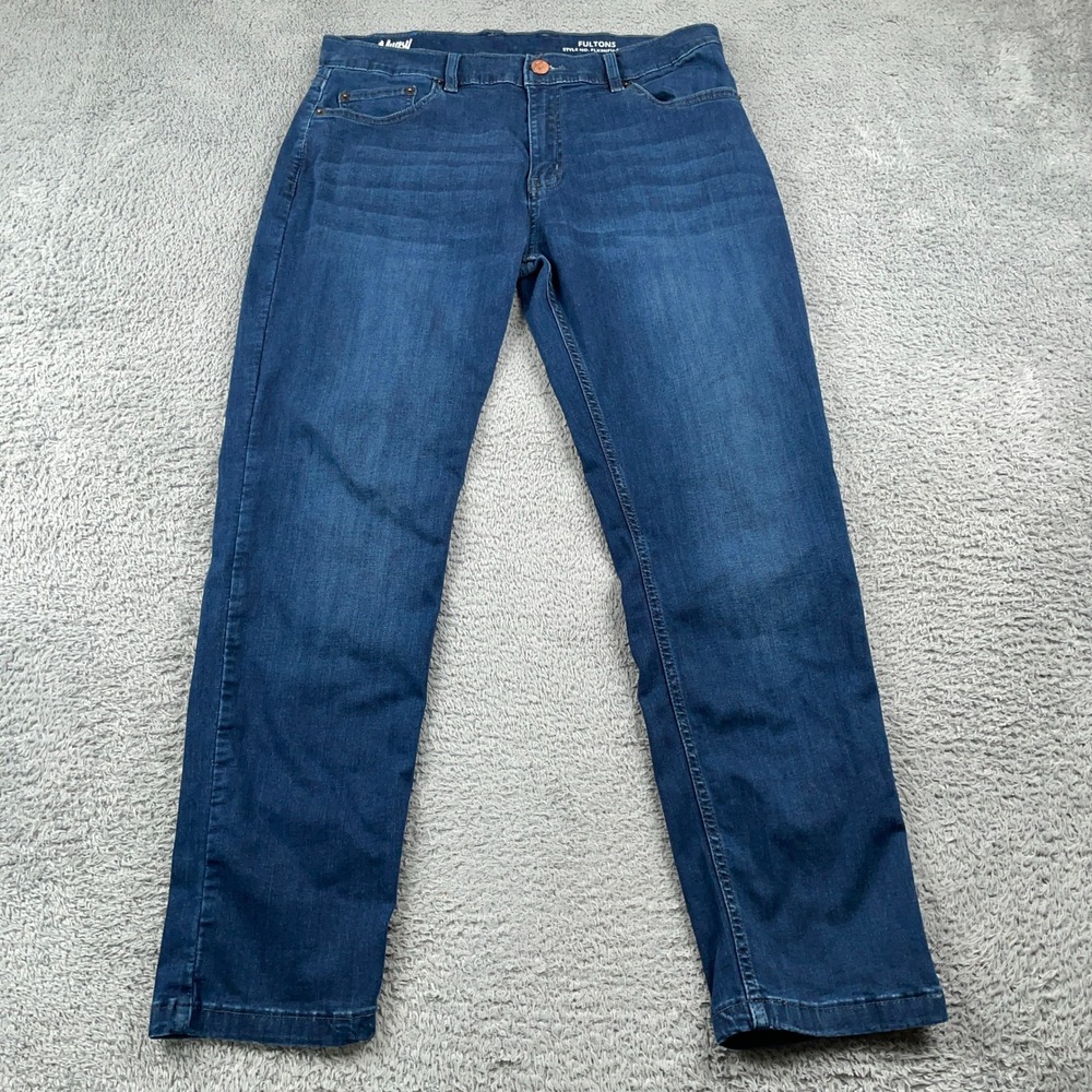 Mugsy Jeans Mens 36x30 Fits 33x29 Blue Fultons Dark Wash Stretch Denim Slim Fit